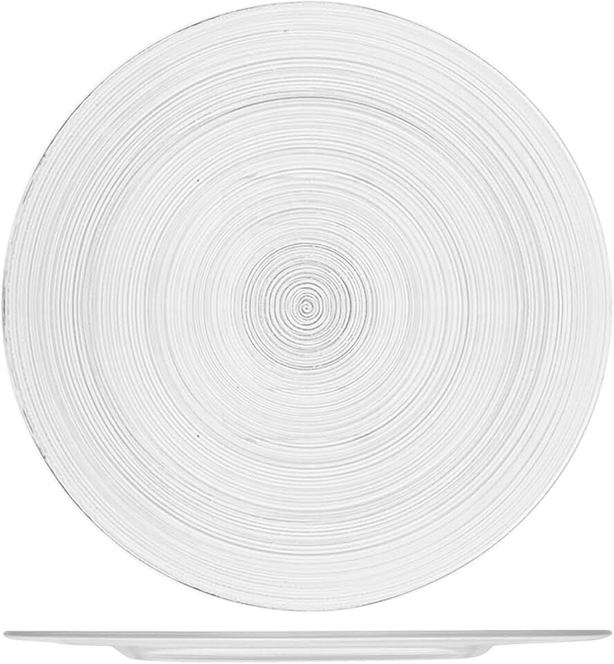 H&H Platzteller Circle aus transparentem Glas, Ø 32 cm, elegant und vielseitig, spülmaschinenfest, für Mise en Place Raffinate