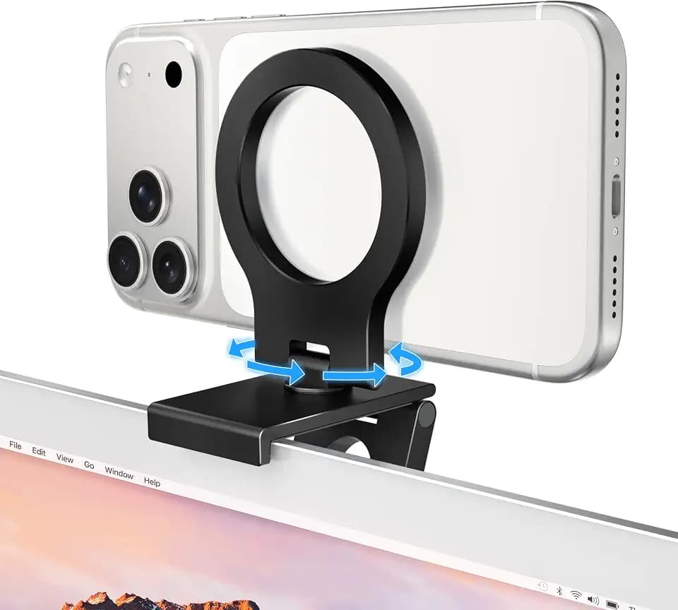 Itramax 360° Continuity iPhone Kamera Mount,Magnetische Webcam Handyhalter