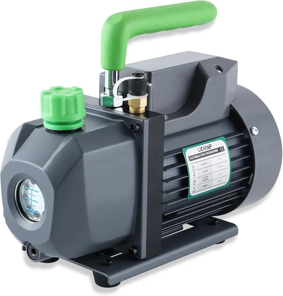 Lichamp 1/4HP 3.5CFM Single Stage Vacuum Pump for R134a/R410a
