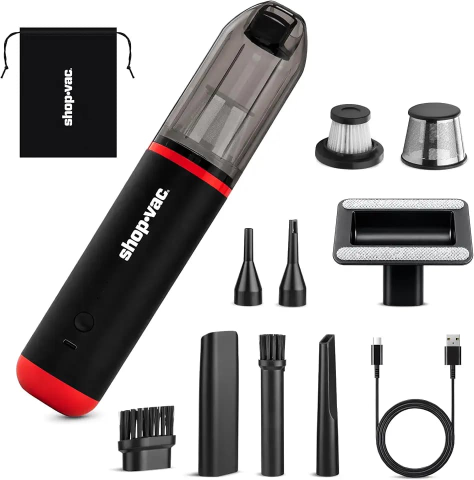 Shop-Vac Mini Car Vacuum Cordless, 14000Pa Suction, 3-in-1 Handheld
