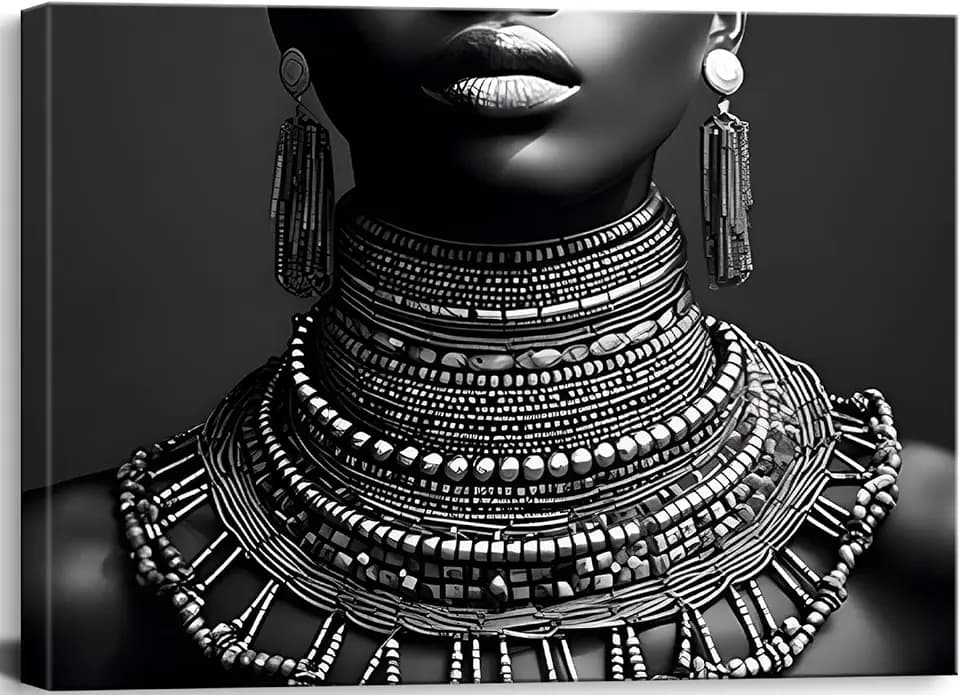 Framed Black Woman Wall Art, African American, 24x16 in