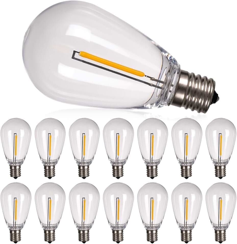 addlon LED Replacement Bulbs S14 15-Pack 1W E17 Waterproof Shatterproof