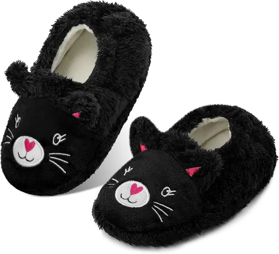 LACOFIA Kleinkind Hausschuhe Winter Kinder Plüsch Tier Pantoffeln