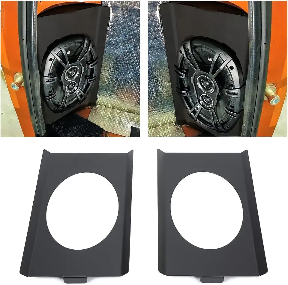 ECOTRIC Behind Seat Speaker Brackets Black Steel 2pcs