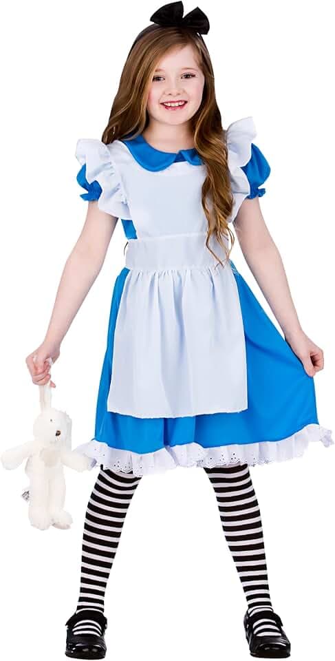 Wicked Costumes Klassisches Märchenbuch Alice Kostüm für Mädchen