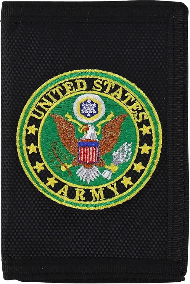 Armycrew Military Theme Embroidered Trifold Wallet (Army, One Size)