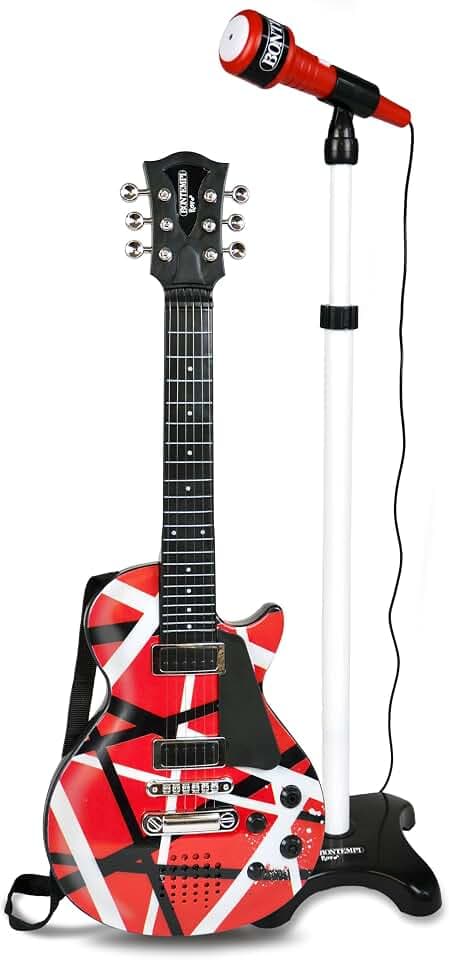 BONTEMPI - Rockgitarre mit Bühnenmikrofon Verstellbarer Ständer