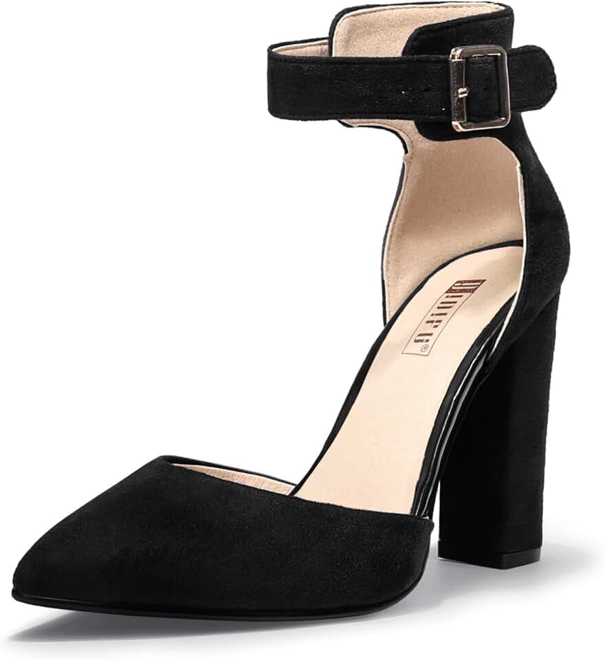 IDIFU Women's Closed Toe High Heels Pumps Pointed Toe Dress Shoes