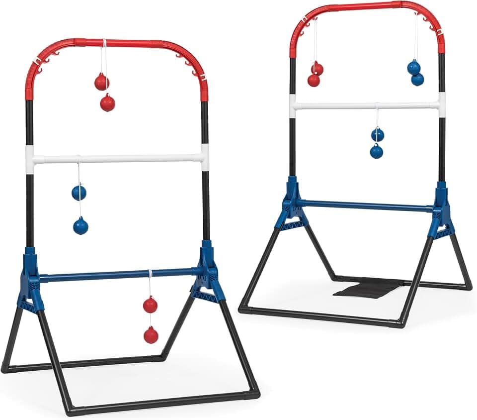 Wild Sports Folding Ladder Ball Set, 2 Foldable Targets, 6 Bolos, 4 Anchors