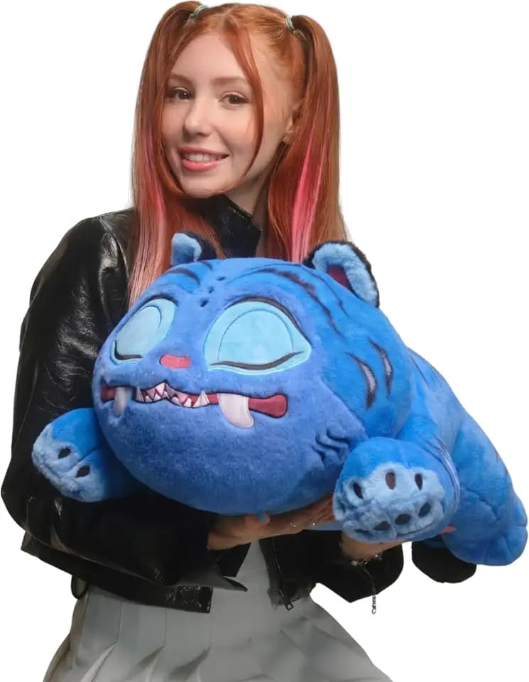 Kpop Demon Hunters 18-inch Sleeping Derpy Tiger - Ultra-Soft Collectible Movie Character - Hug-Ready Pillow Plush for Fans & Collectors - Ages 6+