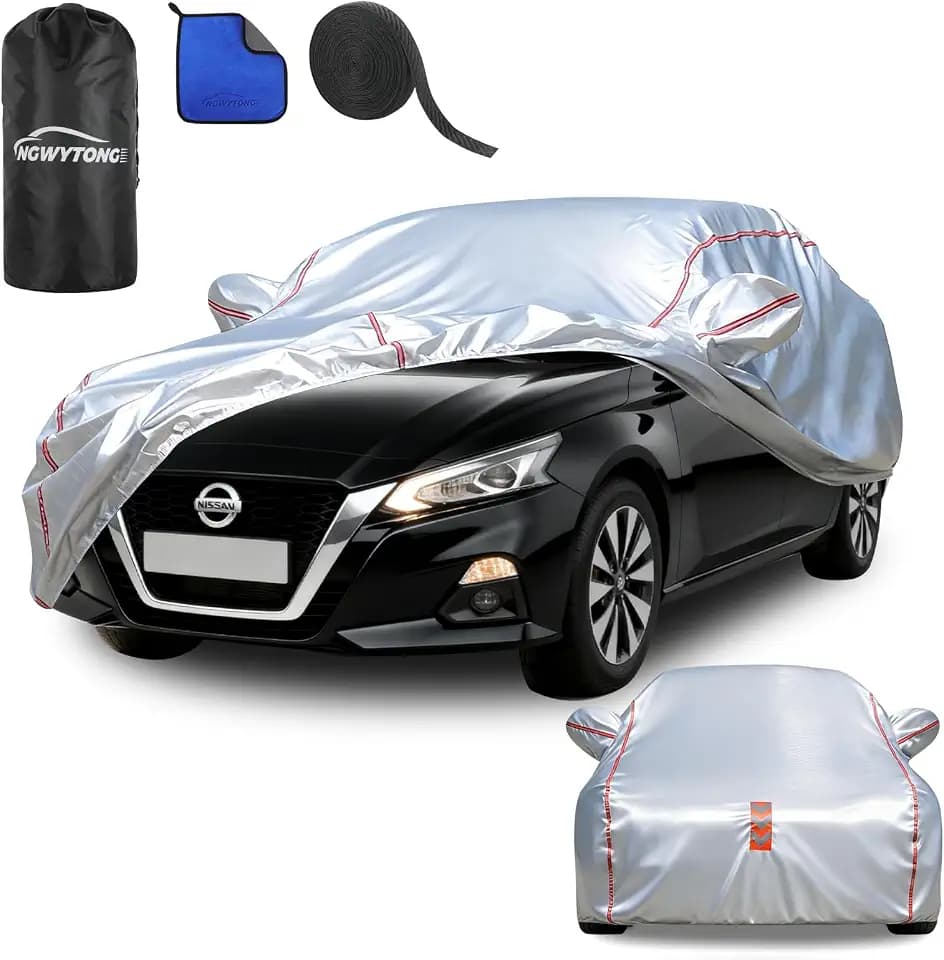 Car Cover Waterproof All Weather, 8-Point Fastening for Nissan Altima