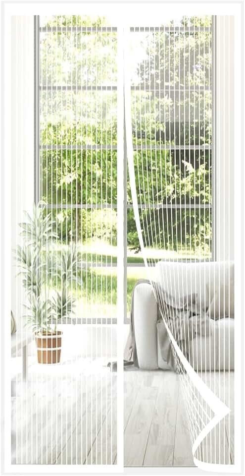 MAGICDOOR Magnet Fliegengitter Balkontür 130x240cm-Weiß für Polyester