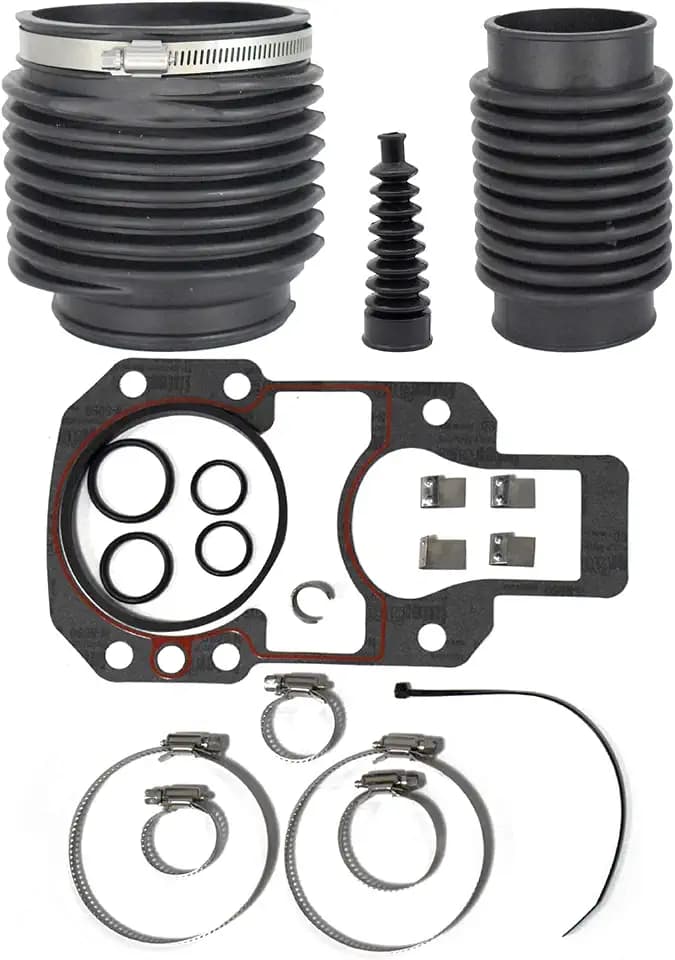 Transom Bellows Kit - With U-Joint Exhaust Shift Cable Bellows Gasket for Mercruiser for Alpha One Gen II Replace 18654A1 816431A1 74639A2 27-94996Q2
