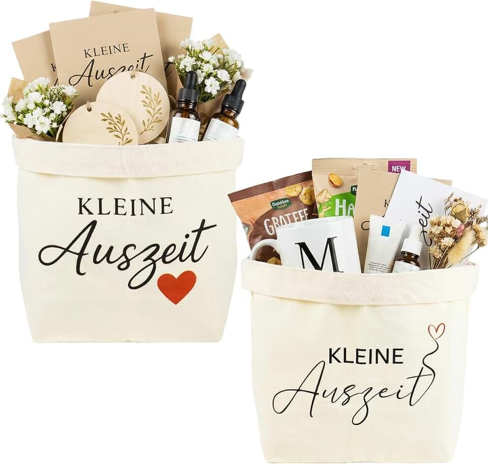 2 Stück Kleine Auszeit Geschenk,Kleine Auszeit Korb für Frauen