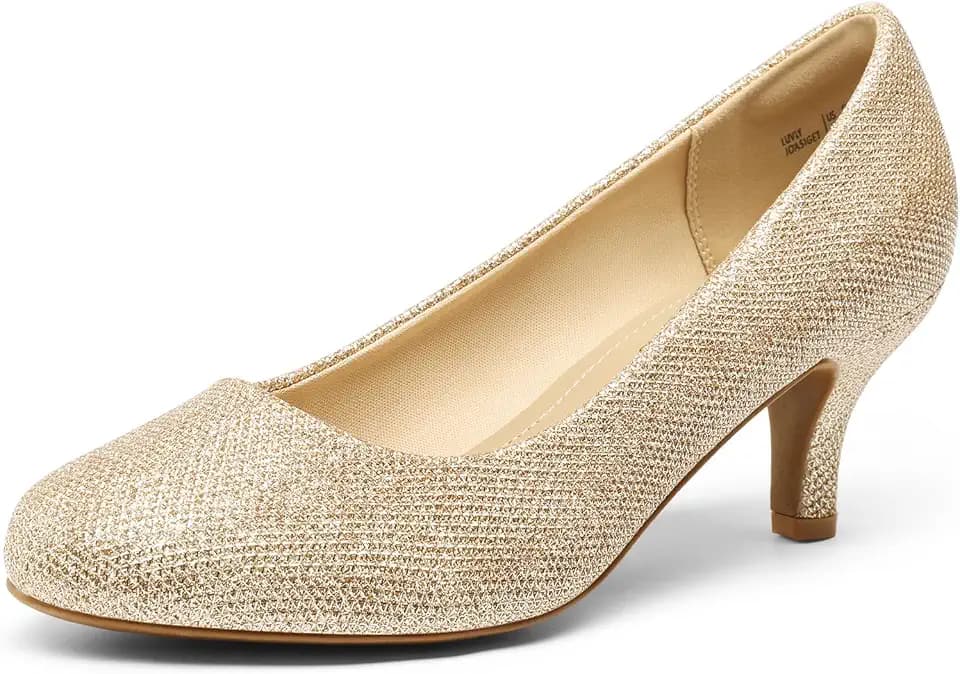 DREAM PAIRS Women's Comfortable Kitten Heels Pumps