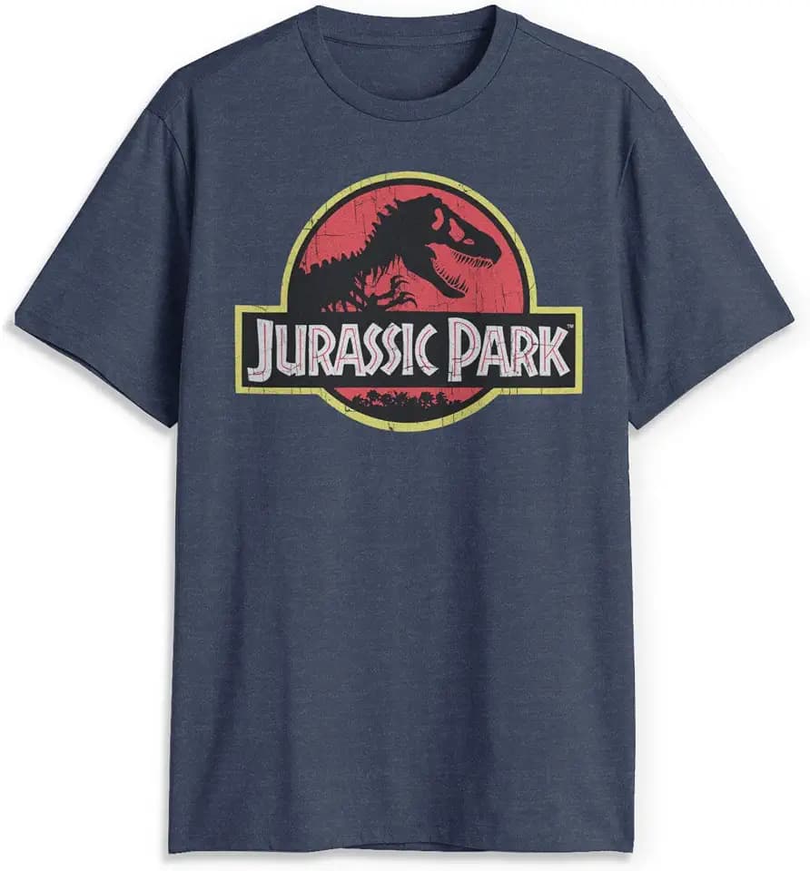 Jurassic Park Men’s Big Classic Movie Logo T-Shirt