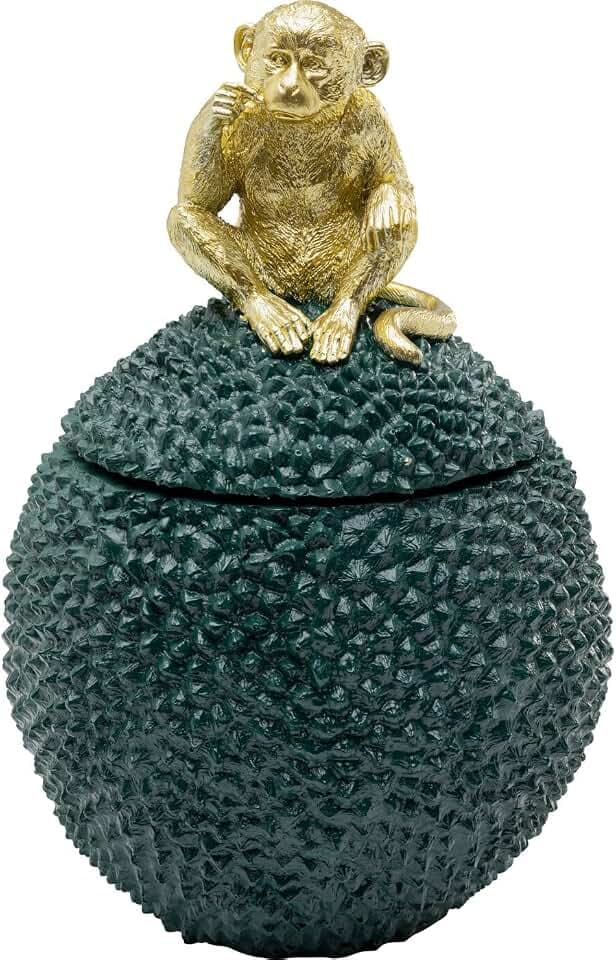 Kare Design Deko Dose Jackfruit Monkey, Grün, 30x20x20 cm