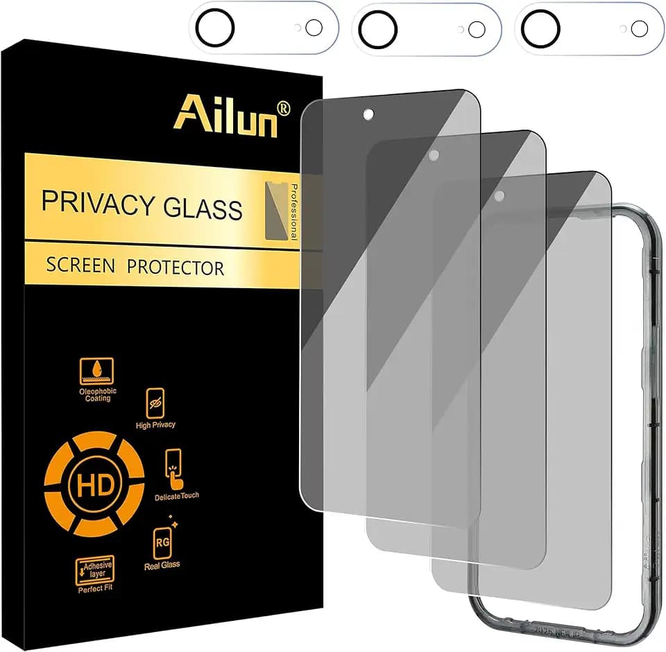 Ailun Privacy Screen Protector+Camera Lens Protector for iPhone Air /17 Air
