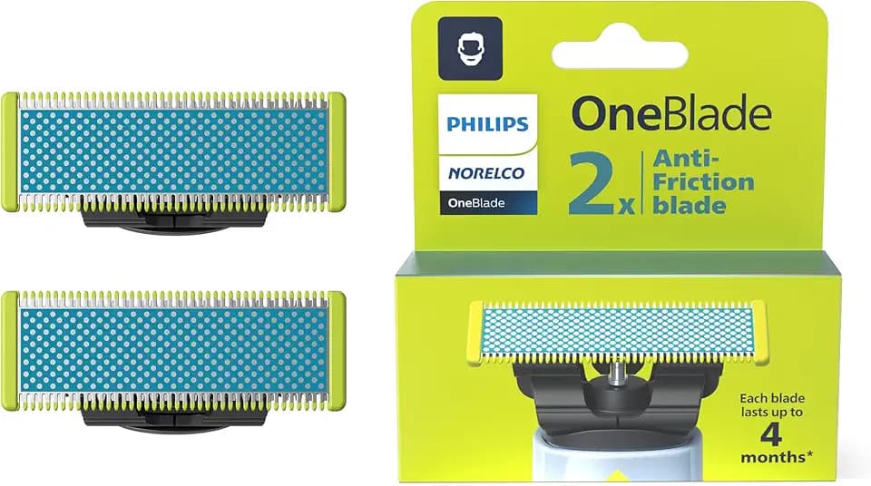 Philips Norelco OneBlade Replacement Blades, Anti-Friction, 2 Pack