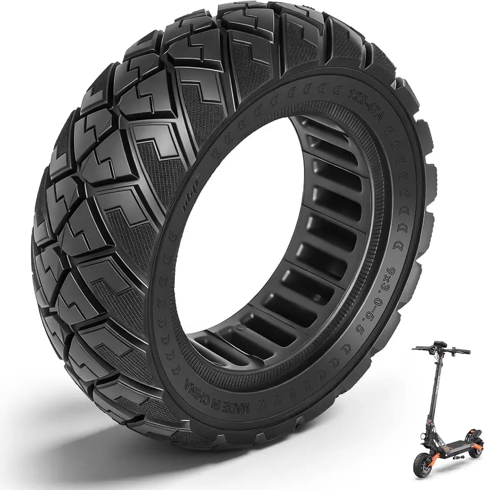 9x3,0-5,5 Vollreifen für Kukirin G2 pro, Zero 10X, Dualtron Eagle Pro Elektroroller Ersatzreifen Vollgummireifen Anti-Rutsch Off-Road Solide Reifen Pannensicher (1 Stück)
