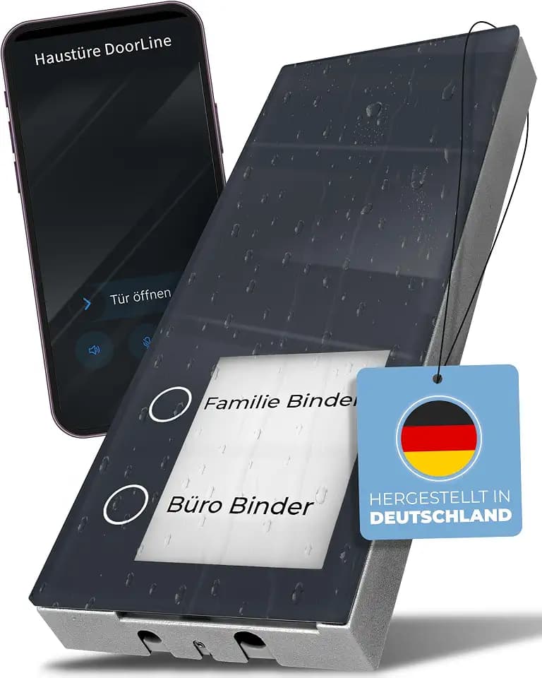 Slim DECT Farbe: Anthrazit von Telegärtner Elektronik l Clevere Türstation l per Knopfdruck mit der AVM FRITZ!Box zur Tür-Sprechanlage gekoppelt l erweiterbar zur Video-Sprechanlage I
