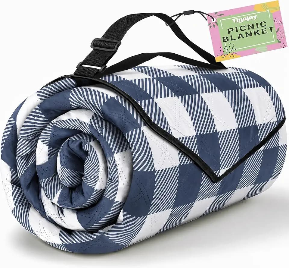 TigeJoy Extra Large Picnic Blanket Waterproof Beach Blanket 80''x100''