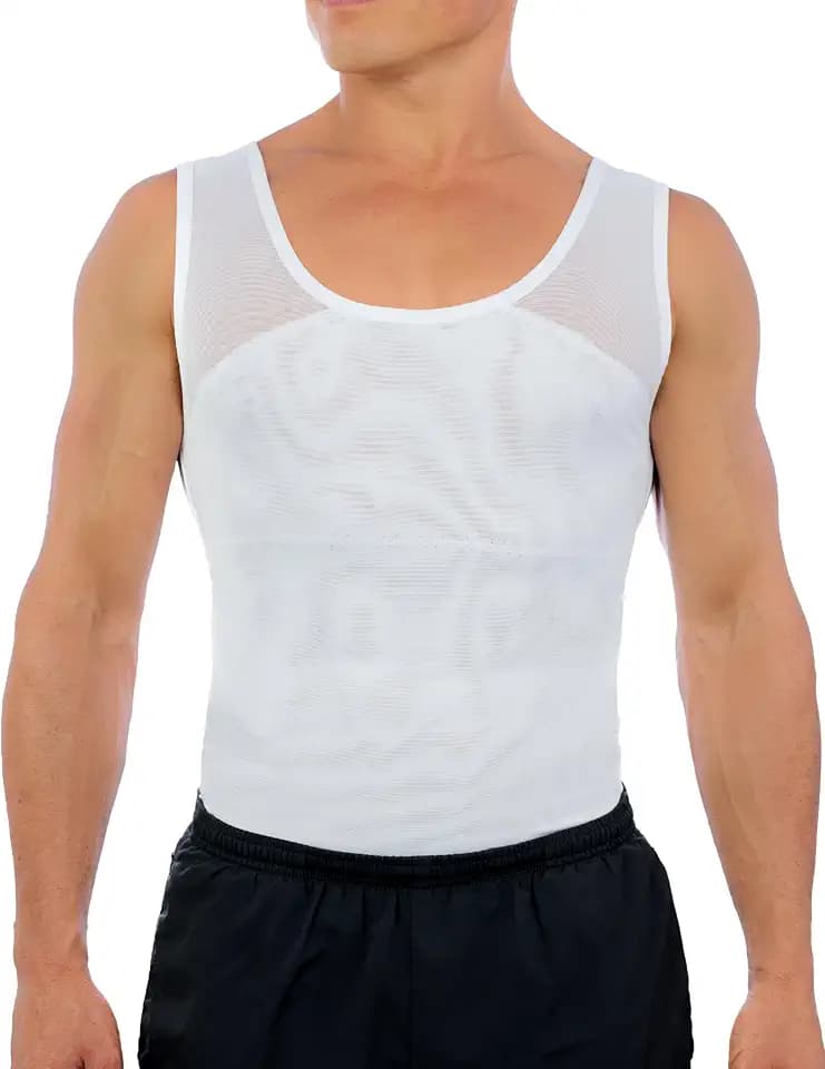 Esteem Apparel Original Men's Chest Compression Shirt to Hide Gynecomastia Moobs Shapewear