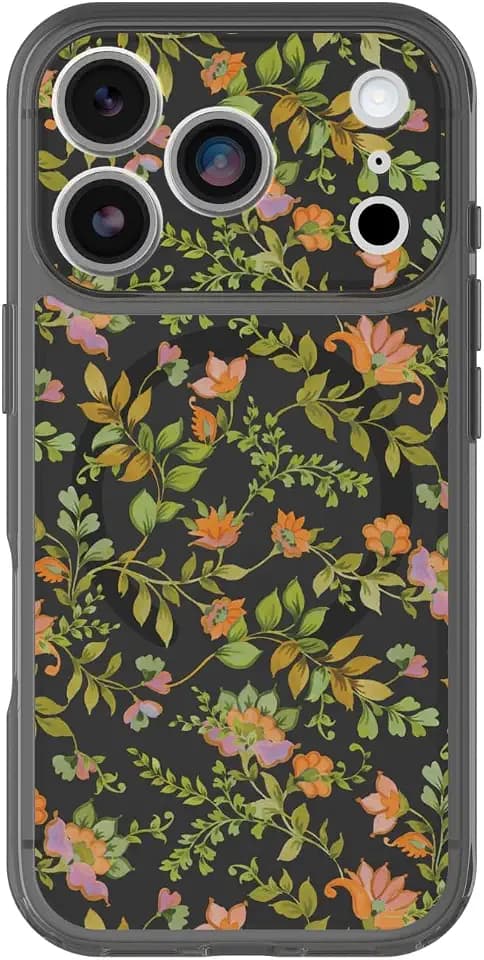 OtterBox iPhone 18/17 Pro Lumen Series Case - Black Floral Design