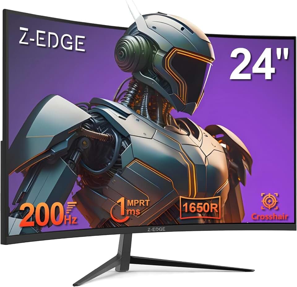 Z-Edge 24 Zoll Curved Gaming Monitor 200Hz 1ms VA 1080P 130% sRGB HDMI DP