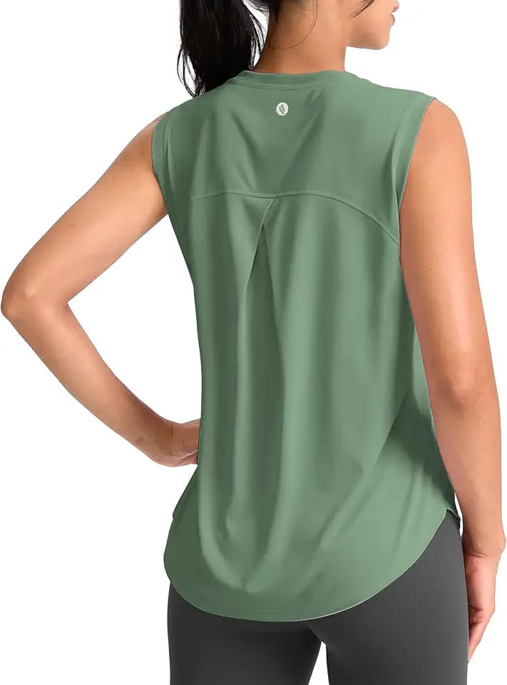 SANTINY Women's Workout Tank Tops Athletic Gym Yoga Shirt