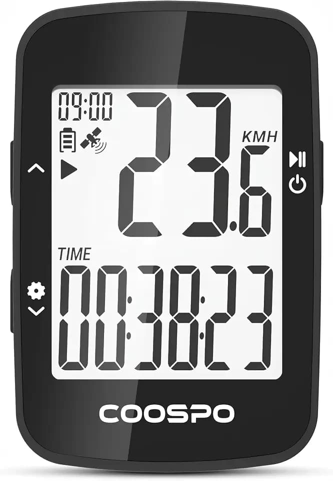 COOSPO BC26 GPS Fahrradcomputer Kabellos Bluetooth5.0/ ANT+, IP67 Wasserdichter Fahrrad Kilometerzähler Drahtlose Fahrradtacho Radcomputer 2,3 Zoll LCD mit Automatischer Hintergrundbeleuchtung