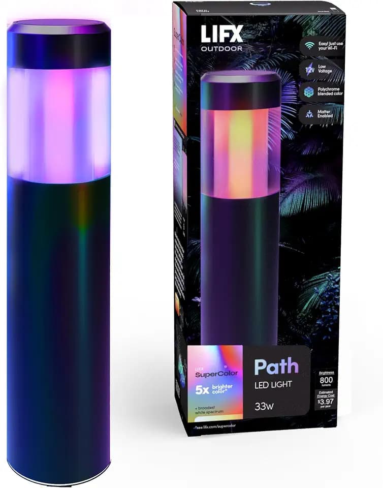LIFX Smart Outdoor Path Lights - Low Voltage Color Changing RGBW - Round