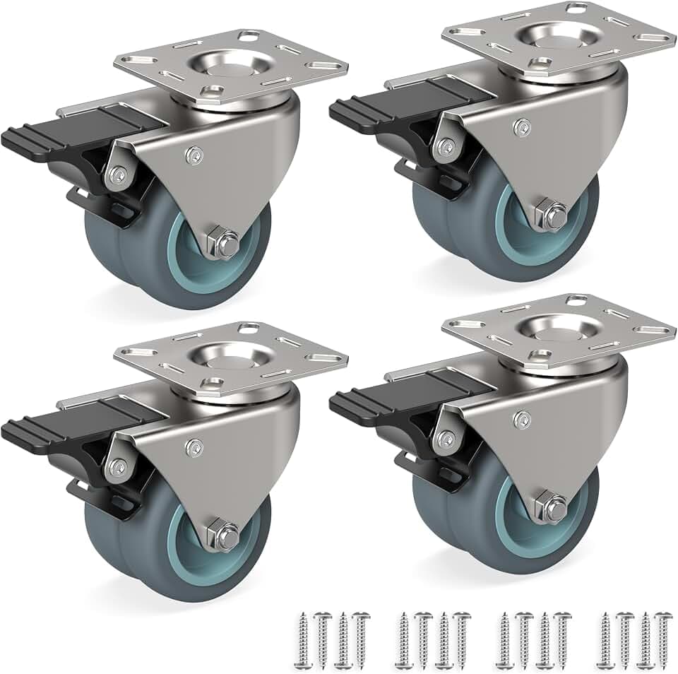 RAVN HAMAN 4er Set Möbelrollen 50 mm, bis 100 kg pro Rad