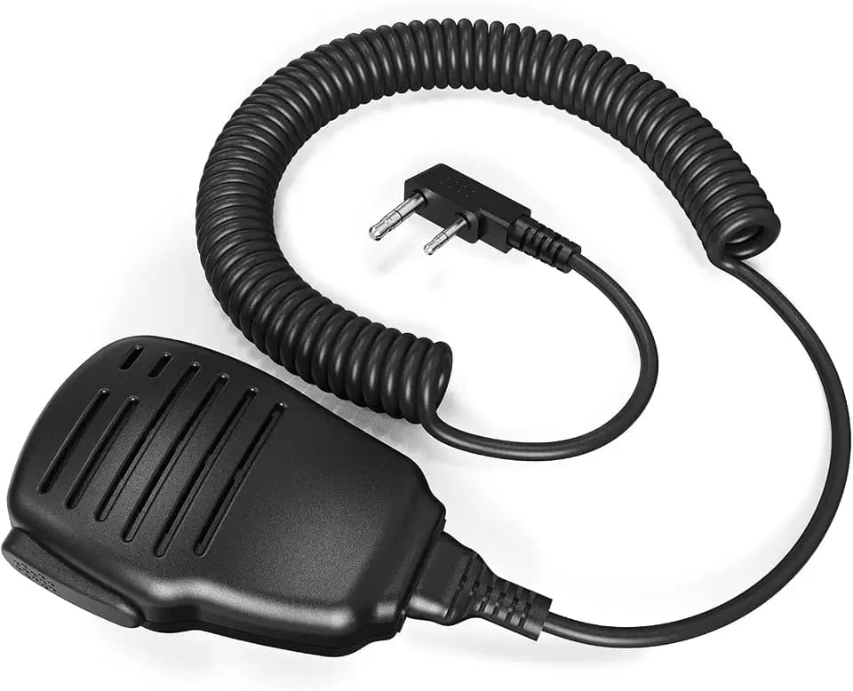 SAMCOM Walkie Talkie Shoulder Mic 2 Pin Remote Wire Shoulder Microphone