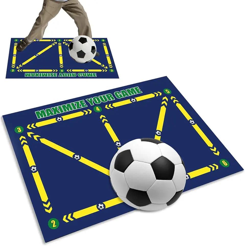 AFAIK Fußball Trainingsmatte Fußballmatte Fussball Schritt Trainingsmattem rutschfeste Fußball Schritt Trainingsmatte 60x90 cm Stoßdämpfende Fussball Matte Ballkontrolle Trainingsmatte