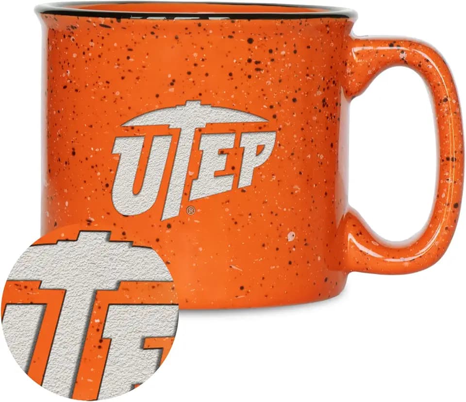 Rico Industries NCAA Speckle 12oz Laser Engraved Campfire Mug