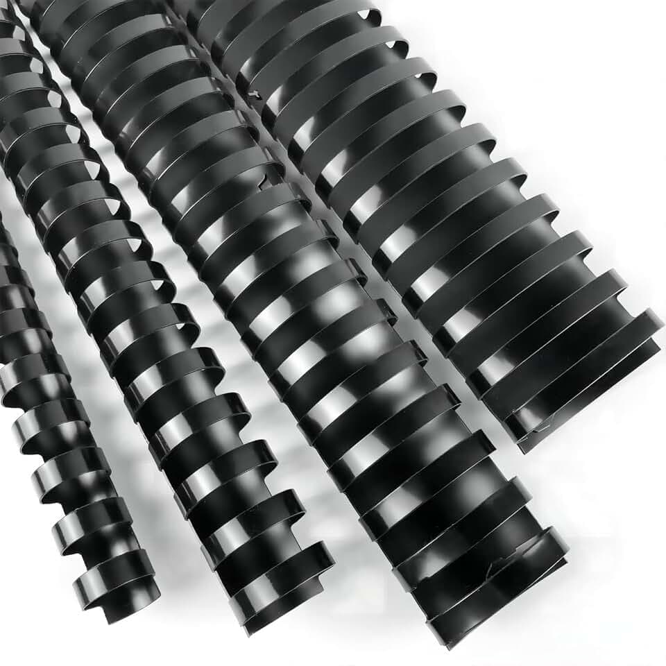HOUYEE 40 Pack Plastic Binding Combs, 19 Rings, Multi-Size, Black