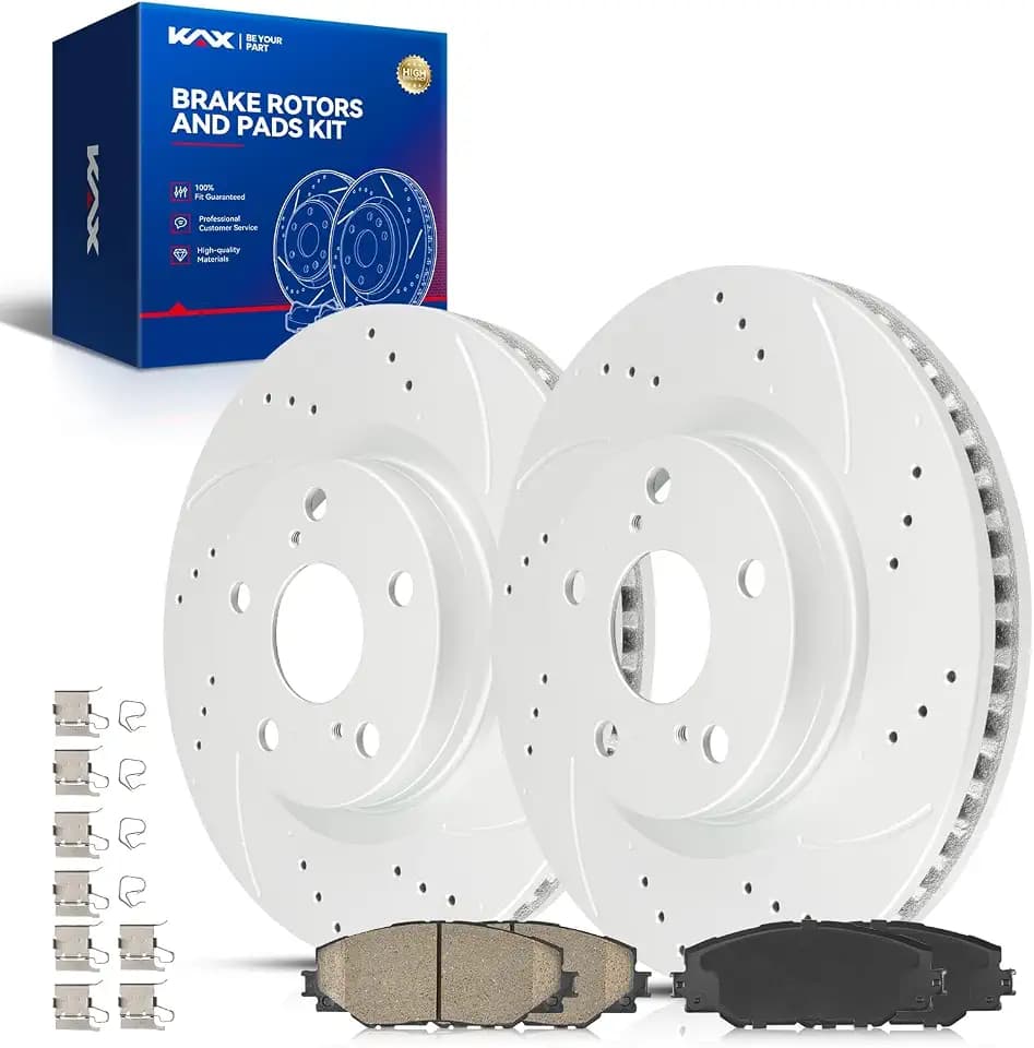 KAX Front Brake Pads and Rotors Kit For RAV4, Vibe, Corolla iM, Matrix, tC