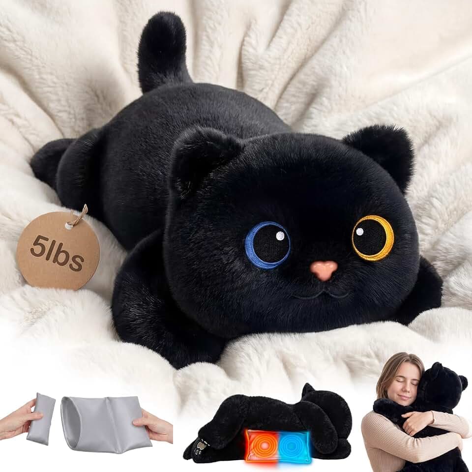 Mewaii 2,3 kg Kuscheltier Katze, Gewichtskuscheltiere für Erwachsene Kinder