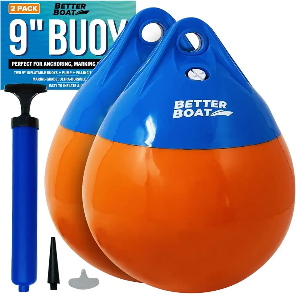 Boat Buoy Float, 9" or 12" Round, Small Mooring Buoy Ball, Anchor Ball