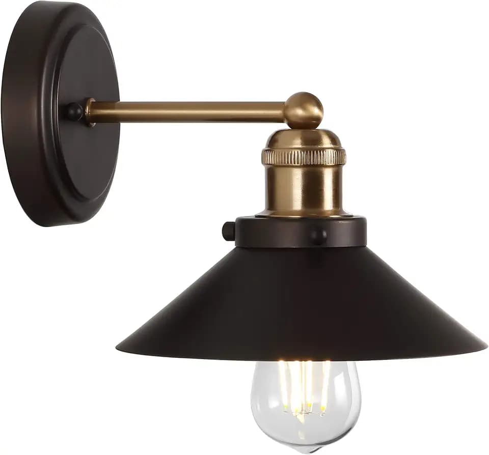 JONATHAN Y July 1-Light 7.88" Vanity Light, Oil Rubbed Bronze/Brass Gold