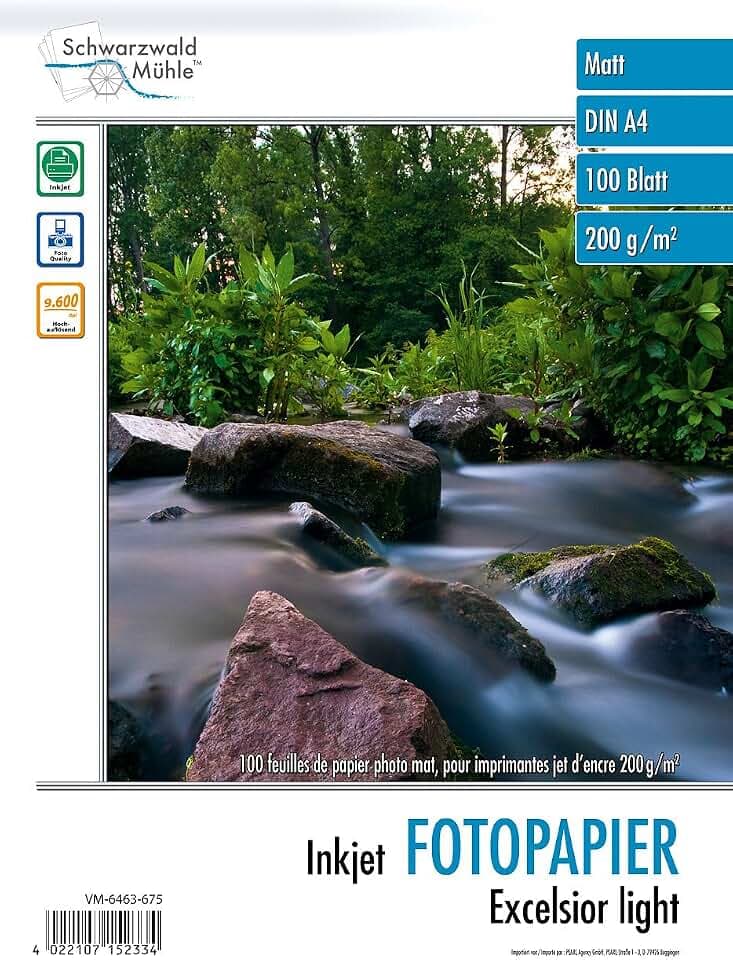 Fotopapier beidseitig: 100 Bl. Fotopapier 'Excelsior' matt 200g/m² A4 (beschichtet, A4-Foto-Druckerpapier, drucken)