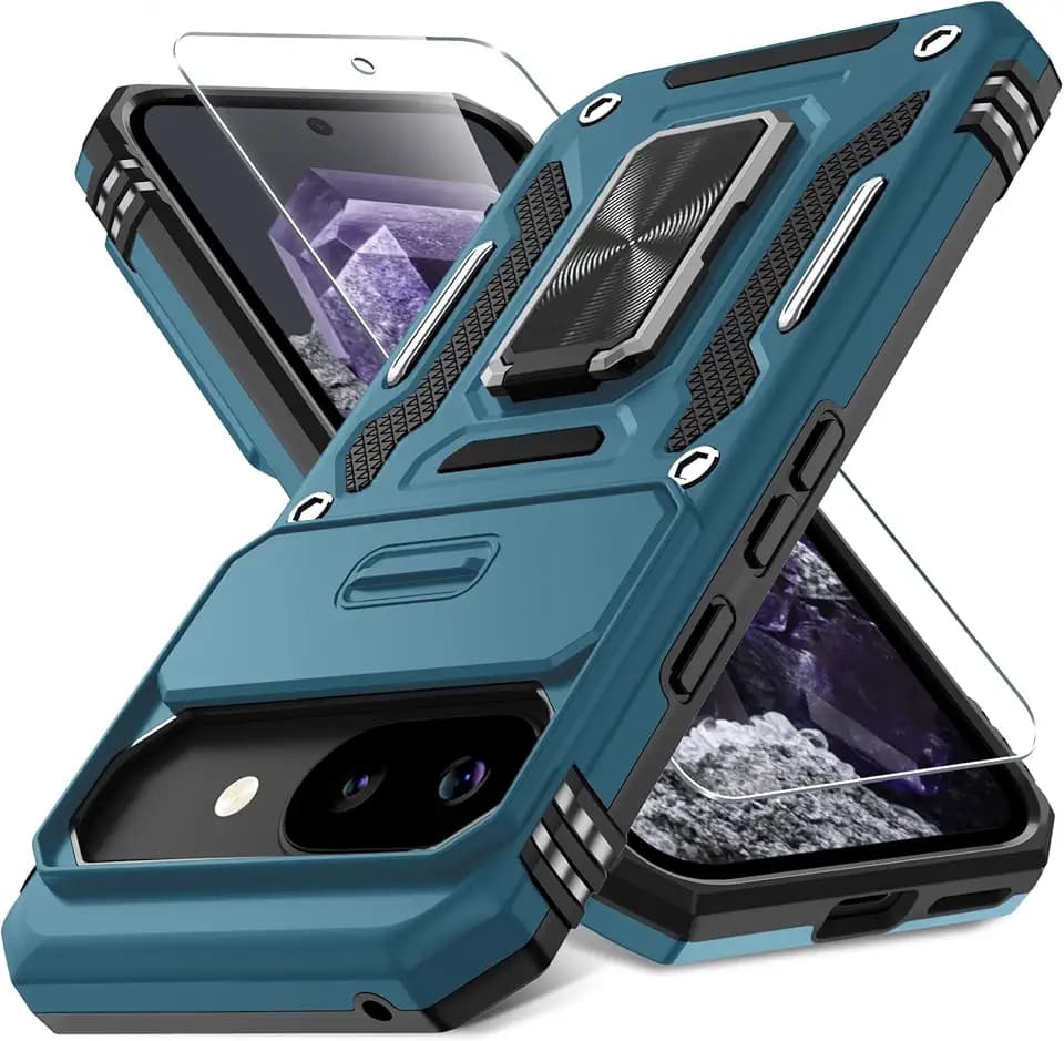DEERLAMN for Google Pixel 10a Case with Screen Protector, Navy Blue