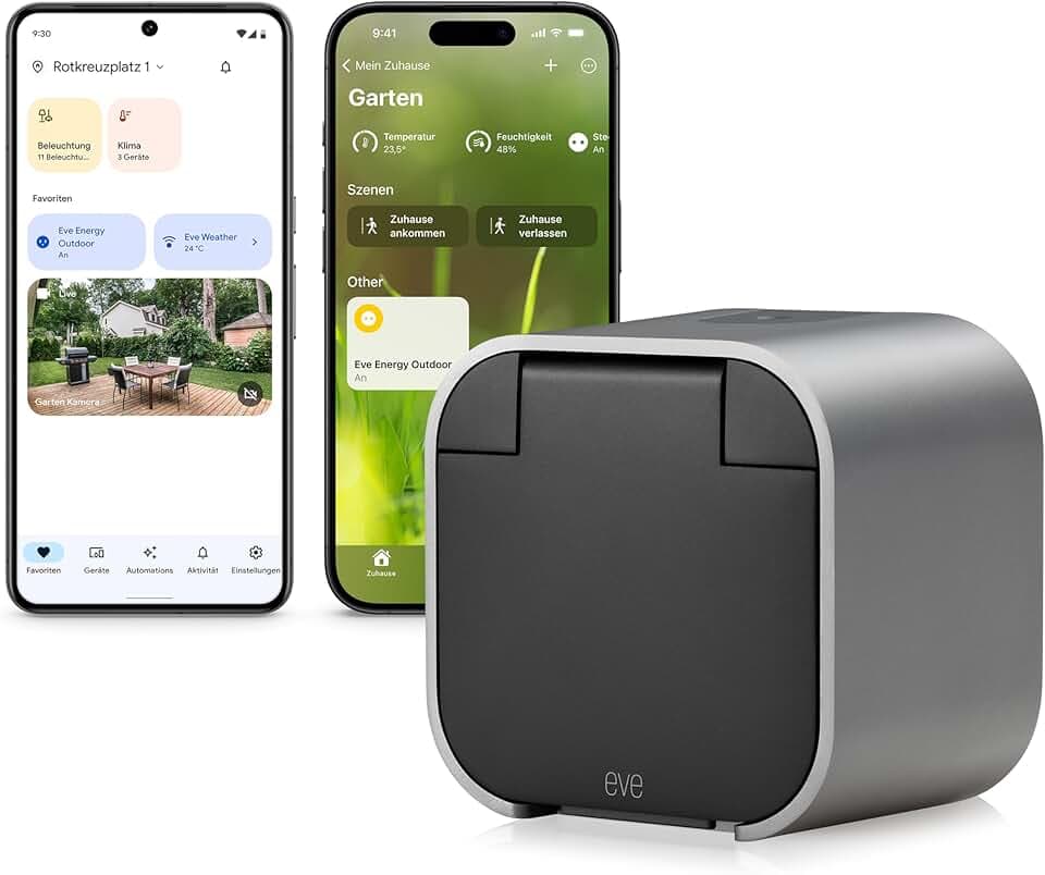 Eve Energy Outdoor (Matter): Smarte Außensteckdose mit Verbrauchsmessung