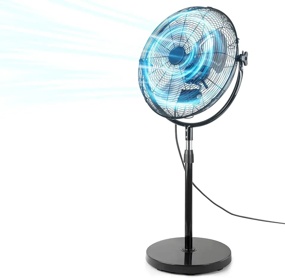20 Inch Heavy Duty High Velocity Metal Stand Pedestal Fan