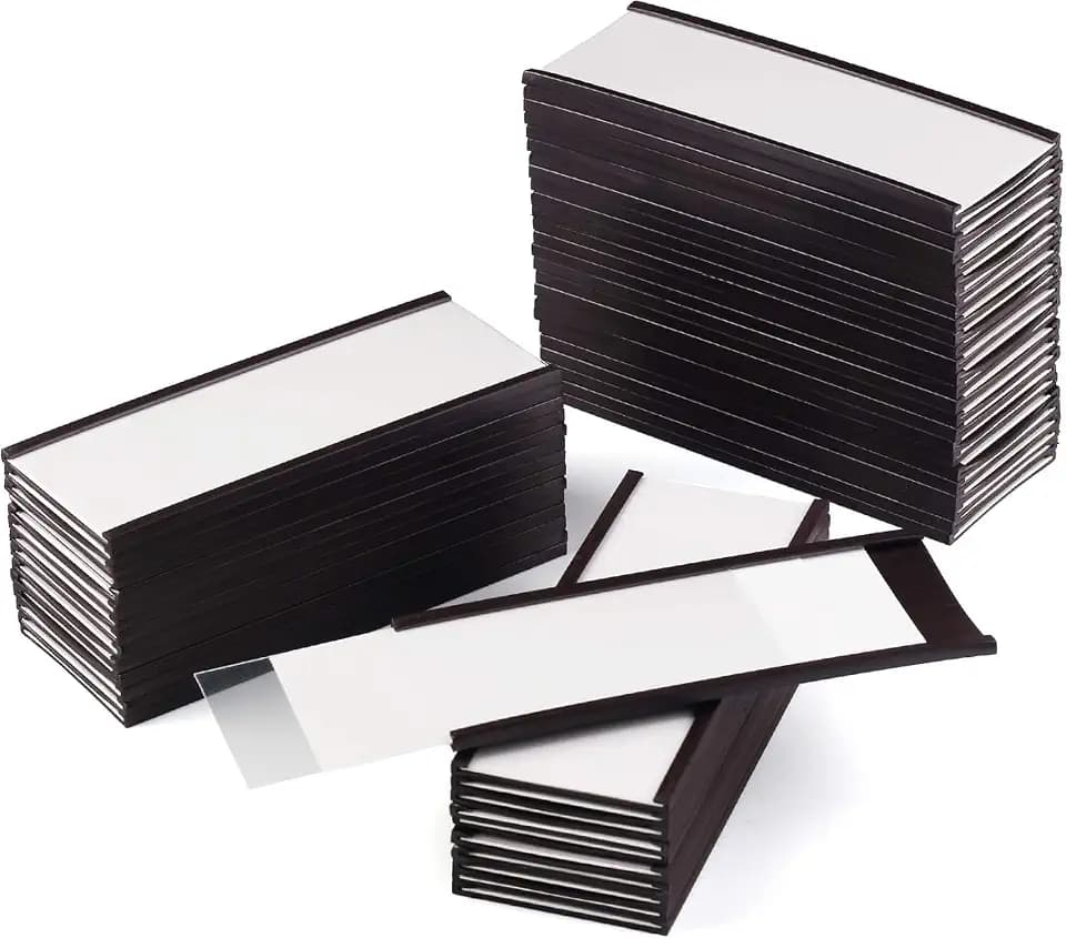 LLPT Magnetische Etikettenhalter 50 Stück 40MM x 100MM