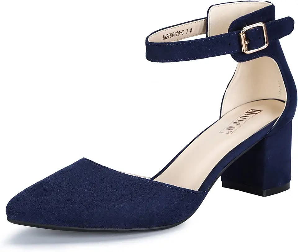 IDIFU Women's IN2 Pumps Low Block Heels