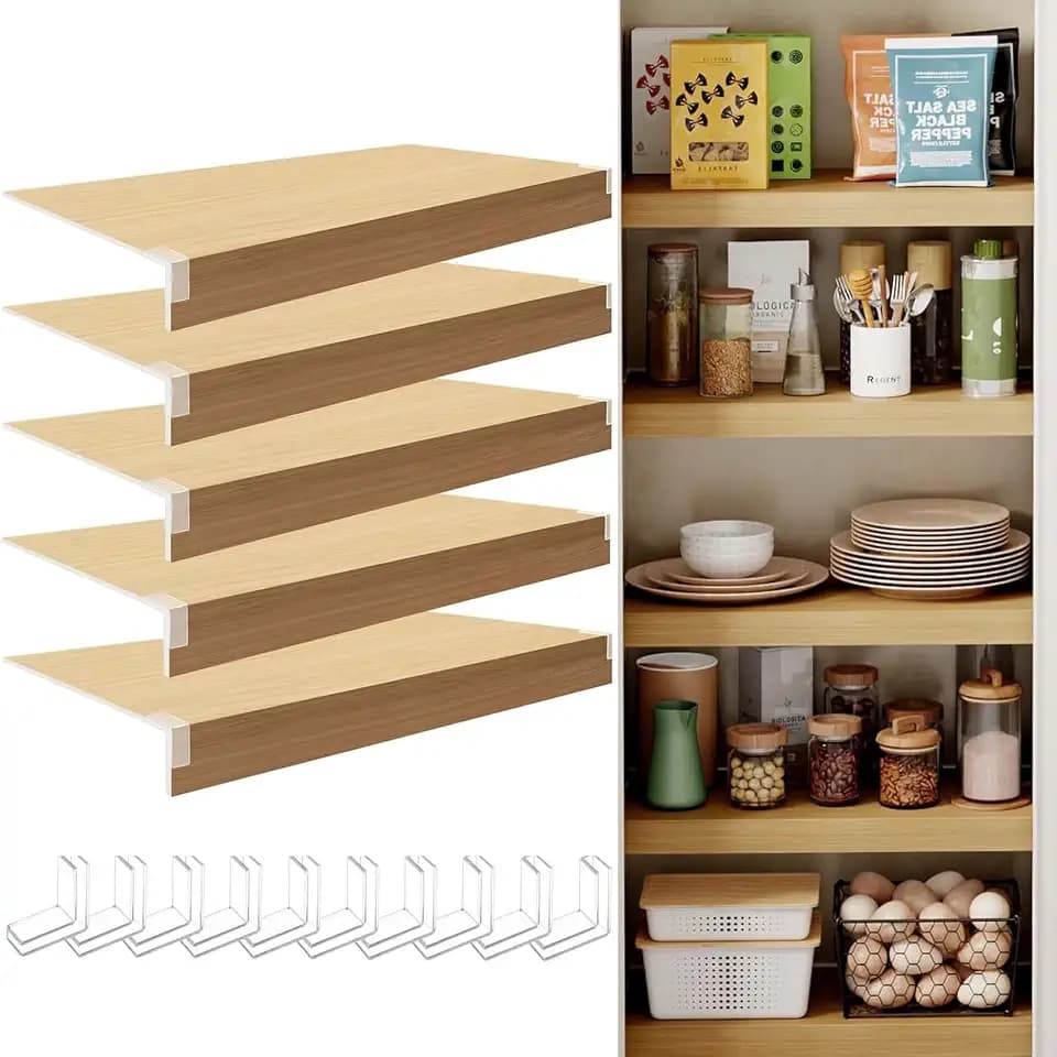 5PCS Wire Shelf Covers for Pantry, Preventing Leakage of Items & Removable, PVC Wire Rack Covers for Shelves Closet Kitchen