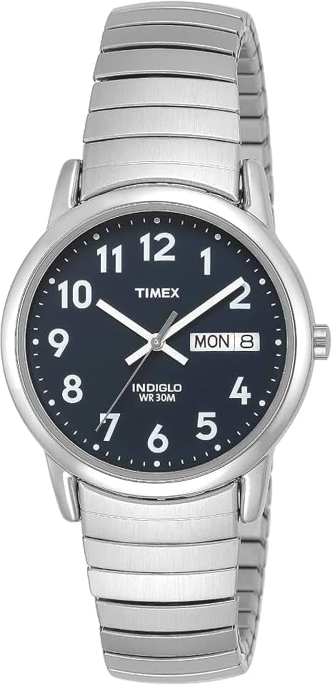 Timex Easy Reader Herren-Armbanduhr T2H451, 35 mm, Erweiterungsband, Datumsfenster