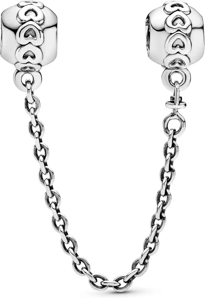 PANDORA Moments Gereihte Herzen Komfortkette Sterling Silber 791088-05 | Sterlingsilber, Schmuck für Frauen mit Geschenk-Box, kompatibel mit PANDORA Moments